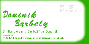 dominik barbely business card